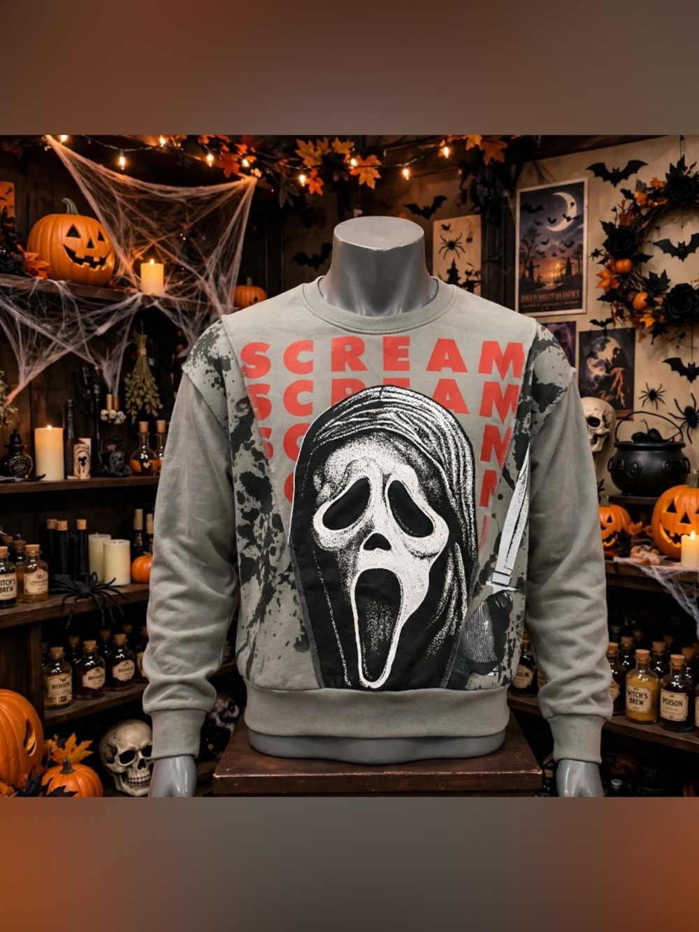 Scream Ghostface Pull-over Sweatshirt Size Adult Small